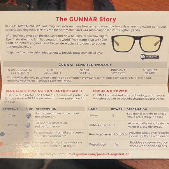 NIB GUNNAR Vertex Onyx Blue Light Blocking Glasses – Anti-Glare Gaming/computer - Picture 7 of 8